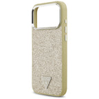 Husă Guess Glitter Triangle Logo MagSafe pentru iPhone 17 Pro Max – auriu — imagine 4