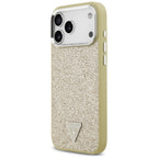 Husă Guess Glitter Triangle Logo MagSafe pentru iPhone 17 Pro Max – auriu — imagine 6