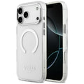 Husă Guess Metal Outline MagSafe pentru iPhone 17 Pro Max – argintiu (GUHMP17XHTRMS) — imagine 1