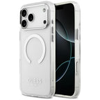 Husă Guess Metal Outline MagSafe pentru iPhone 17 Pro Max – argintiu (GUHMP17XHTRMS) — imagine 1