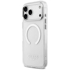 Husă Guess Metal Outline MagSafe pentru iPhone 17 Pro Max – argintiu (GUHMP17XHTRMS) — imagine 5