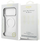 Husă Guess Metal Outline MagSafe pentru iPhone 17 Pro Max – argintiu (GUHMP17XHTRMS) — imagine 6