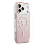 Husă Guess IML Gradient Triangle Logo MagSafe pentru iPhone 17 Pro Max – roz — imagine 3