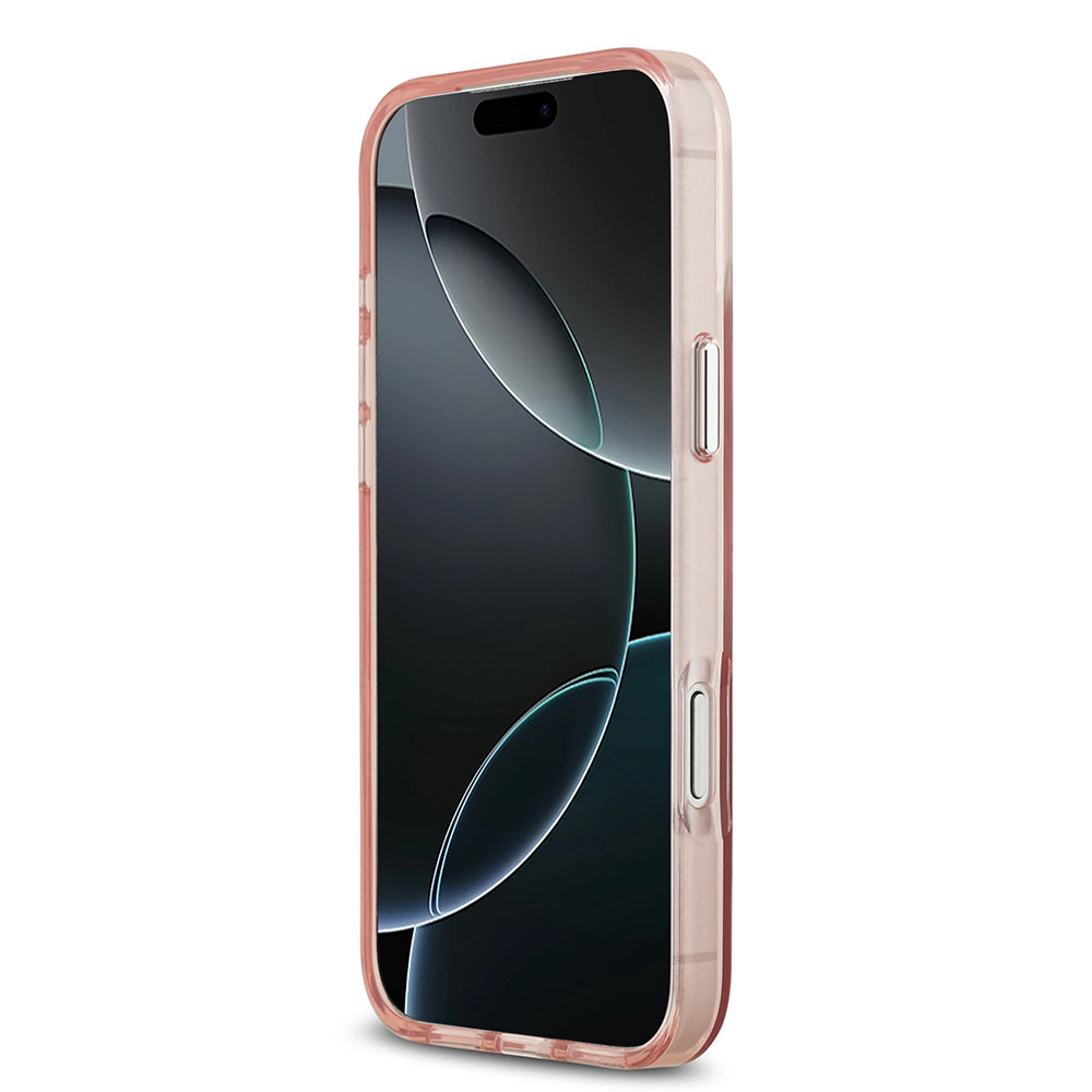 Husă Guess IML Gradient Triangle Logo MagSafe pentru iPhone 17 Pro Max – roz — imagine 4