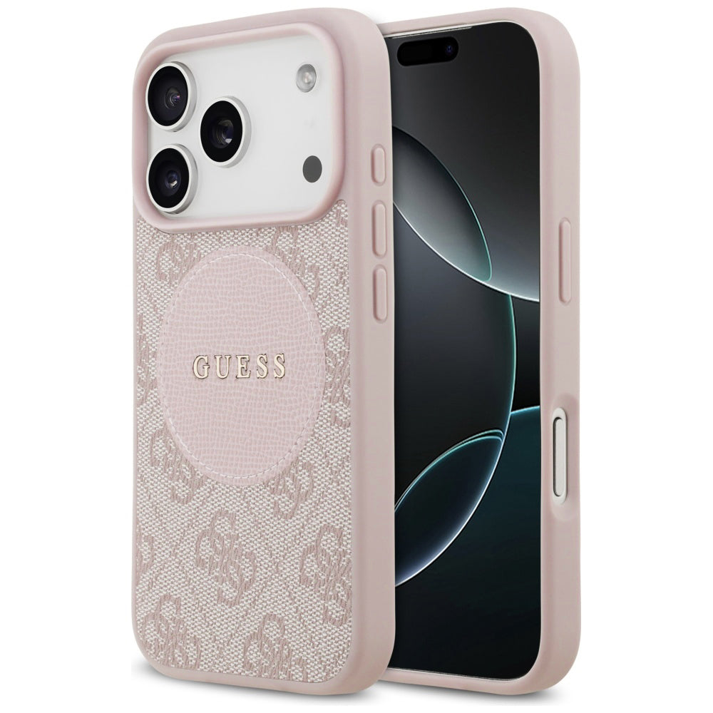 Husă Guess 4G Circle Classic Logo MagSafe pentru iPhone 17 Pro Max – roz — imagine 1