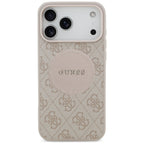 Husă Guess 4G Circle Classic Logo MagSafe pentru iPhone 17 Pro Max – roz — imagine 3