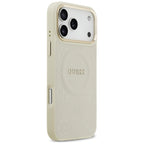 Husă Guess Peony Hot Stamp MagSafe pentru iPhone 17 Pro Max – bej — imagine 3