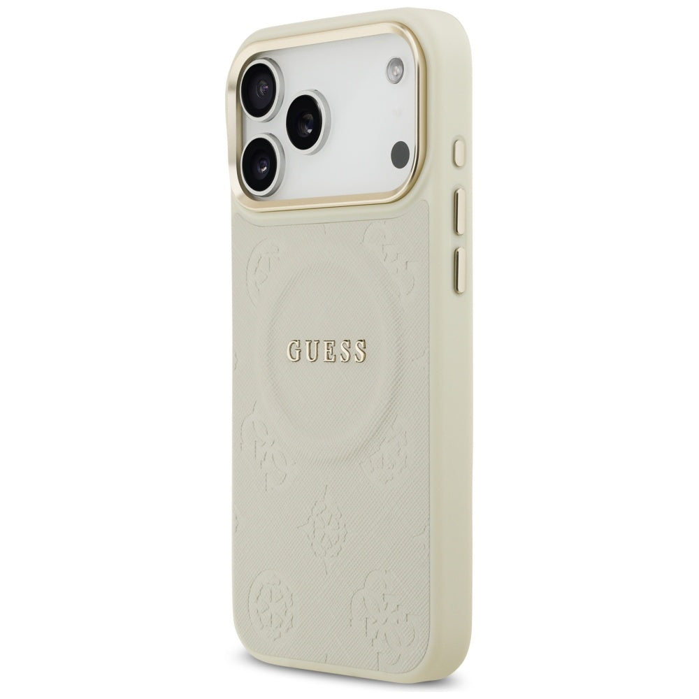 Husă Guess Peony Hot Stamp MagSafe pentru iPhone 17 Pro Max – bej — imagine 5