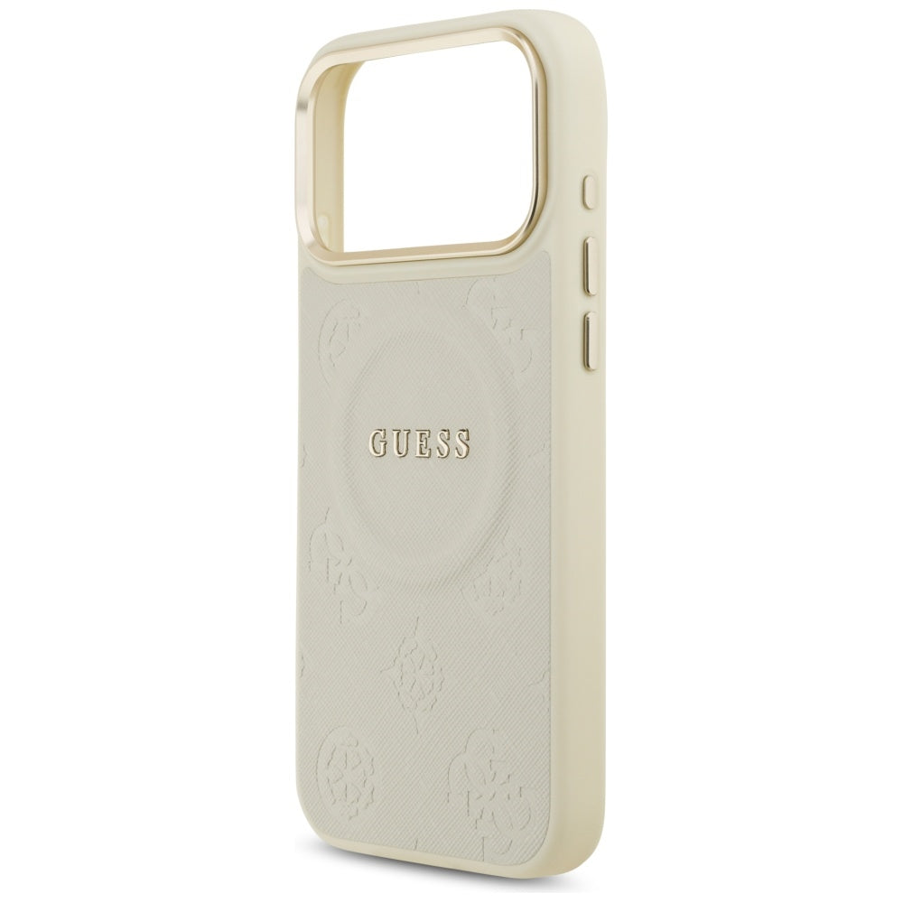 Husă Guess Peony Hot Stamp MagSafe pentru iPhone 17 Pro Max – bej — imagine 6