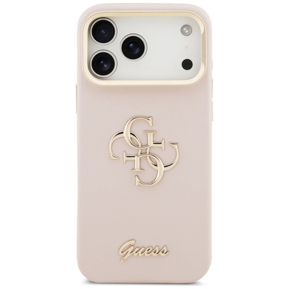 Husă Guess Grained Big 4G Stand Camera pentru iPhone 17 Pro Max – roz — imagine 3