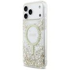 Husă Guess Resin Bottom Glitter MagSafe pentru iPhone 17 Pro Max – auriu (GUHMP17XRGRGED) — imagine 2