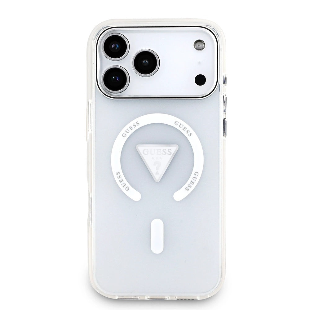 Husă Guess IML Gradient Triangle Logo MagSafe pentru iPhone 17 Pro Max – transparent — imagine 2