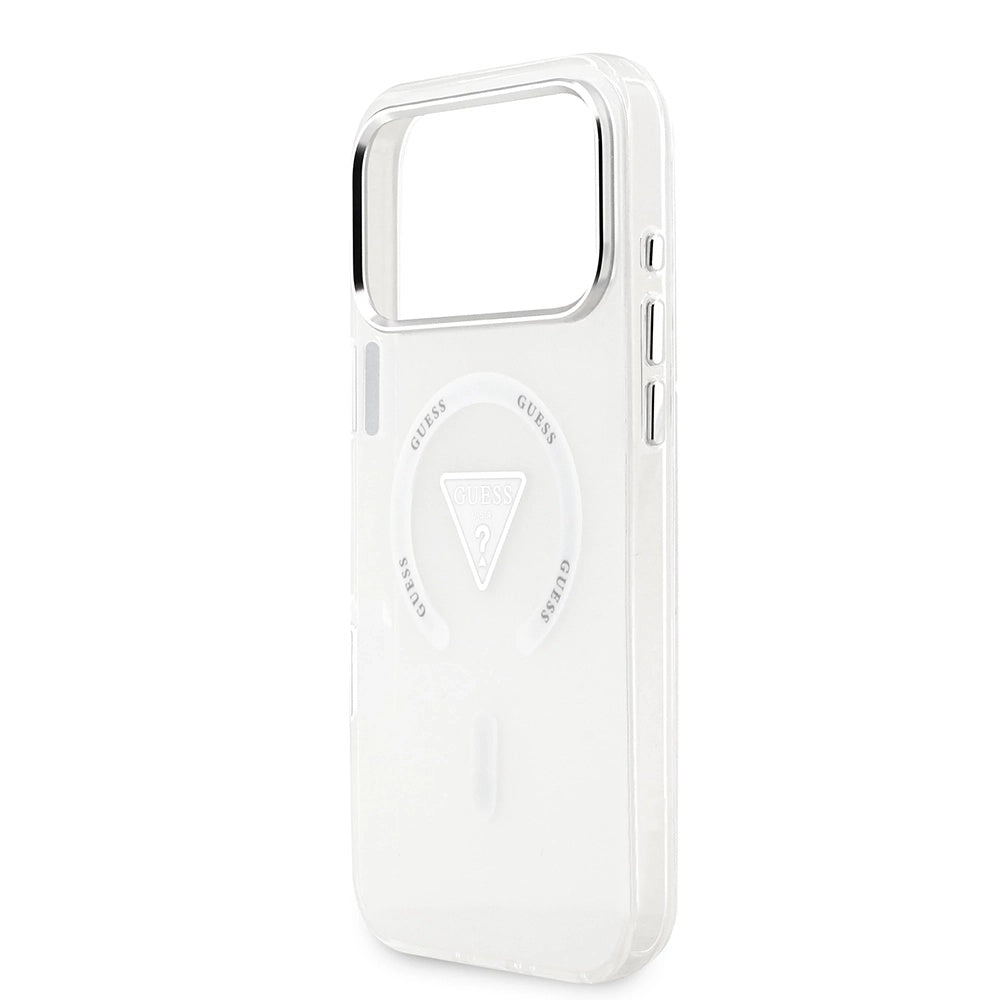 Husă Guess IML Gradient Triangle Logo MagSafe pentru iPhone 17 Pro Max – transparent — imagine 4