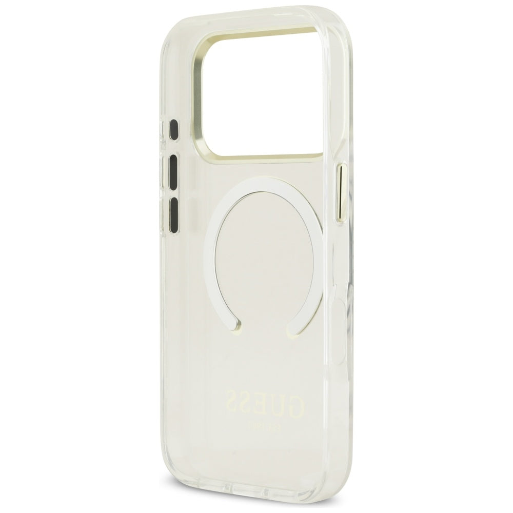 Husă Guess Metal Outline MagSafe pentru iPhone 17 Pro Max – auriu (GUHMP17XHTRMD) — imagine 5