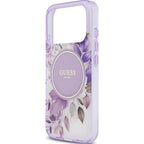 Husă Guess IML Flower & Tonal Circle MagSafe pentru iPhone 17 Pro Max – mov — imagine 6