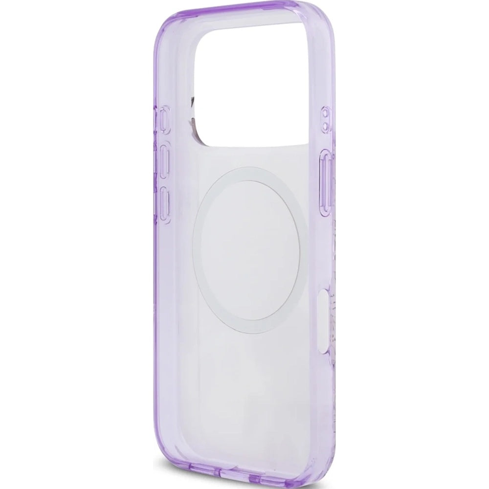 Husă Guess IML Flower & Tonal Circle MagSafe pentru iPhone 17 Pro Max – mov — imagine 7