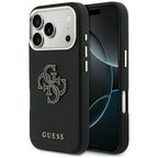 Husă Guess Hardcase Resin Logo pentru iPhone 17 Pro Max – negru — imagine 1