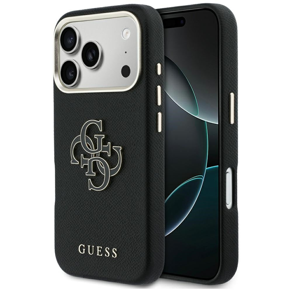 Husă Guess Hardcase Resin Logo pentru iPhone 17 Pro Max – negru — imagine 1