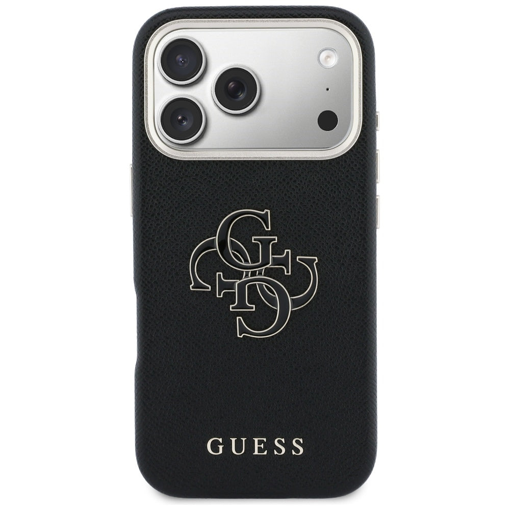 Husă Guess Hardcase Resin Logo pentru iPhone 17 Pro Max – negru — imagine 3