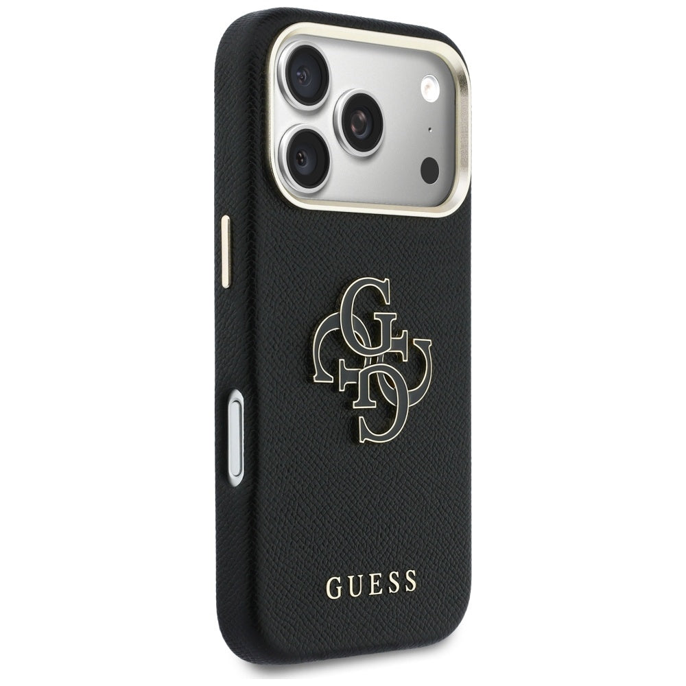 Husă Guess Hardcase Resin Logo pentru iPhone 17 Pro Max – negru — imagine 4