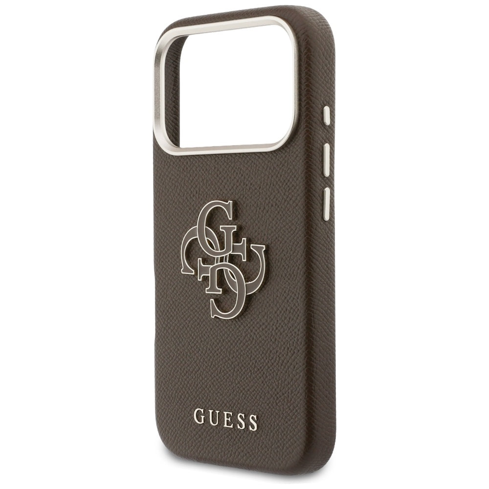 Husă Guess Hardcase Resin Logo pentru iPhone 17 Pro Max – maro — imagine 2