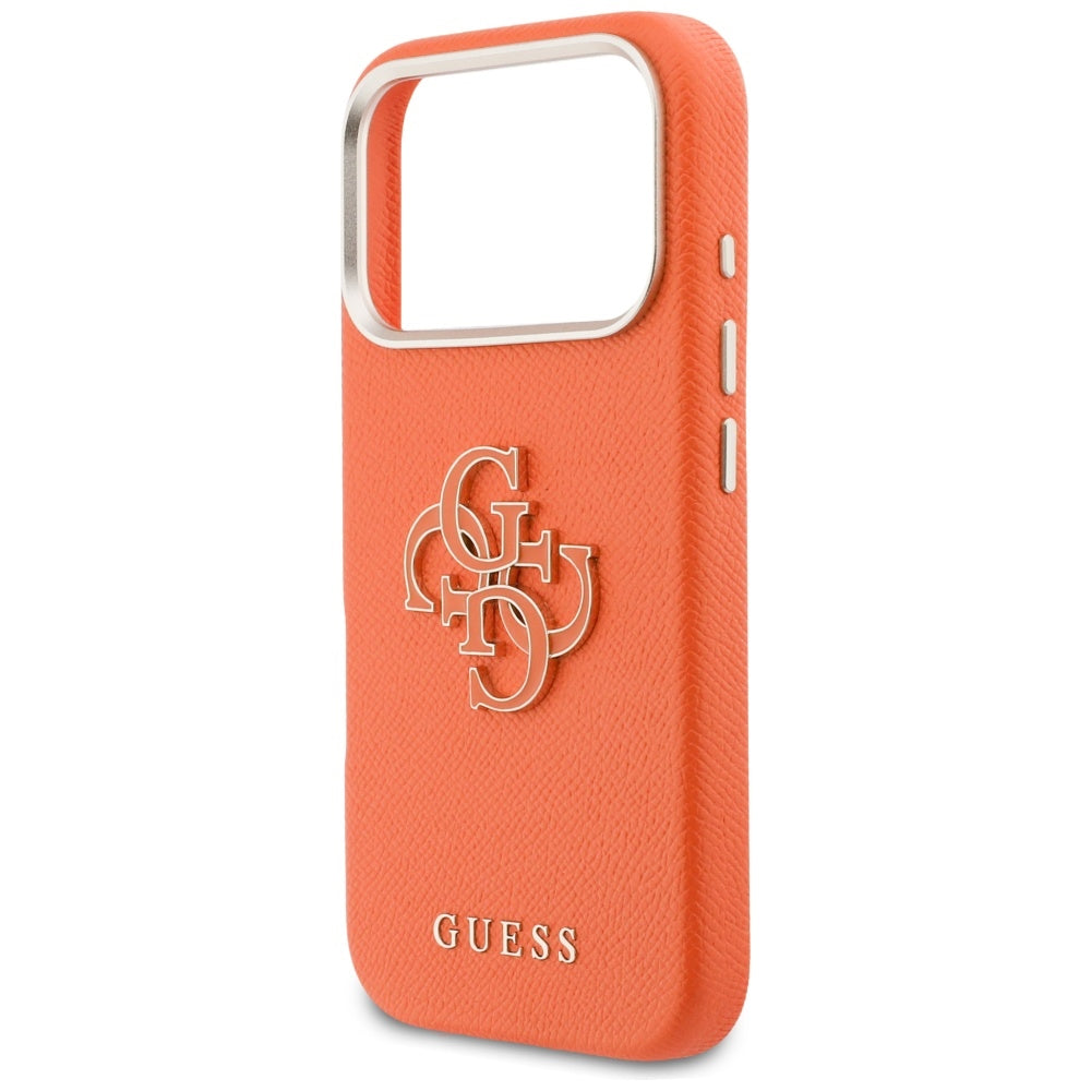 Husă Guess Hardcase Resin Logo pentru iPhone 17 Pro Max – portocaliu — imagine 2