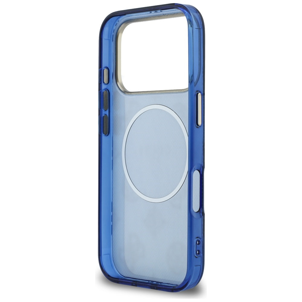 Husă Guess IML Peony Dot MagSafe pentru iPhone 17 Pro Max – albastru — imagine 4