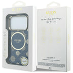 Husă Guess IML Peony Dot MagSafe pentru iPhone 17 Pro Max – albastru — imagine 7