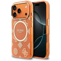 Husă Guess IML Peony Dot MagSafe pentru iPhone 17 Pro Max – portocaliu — imagine 1