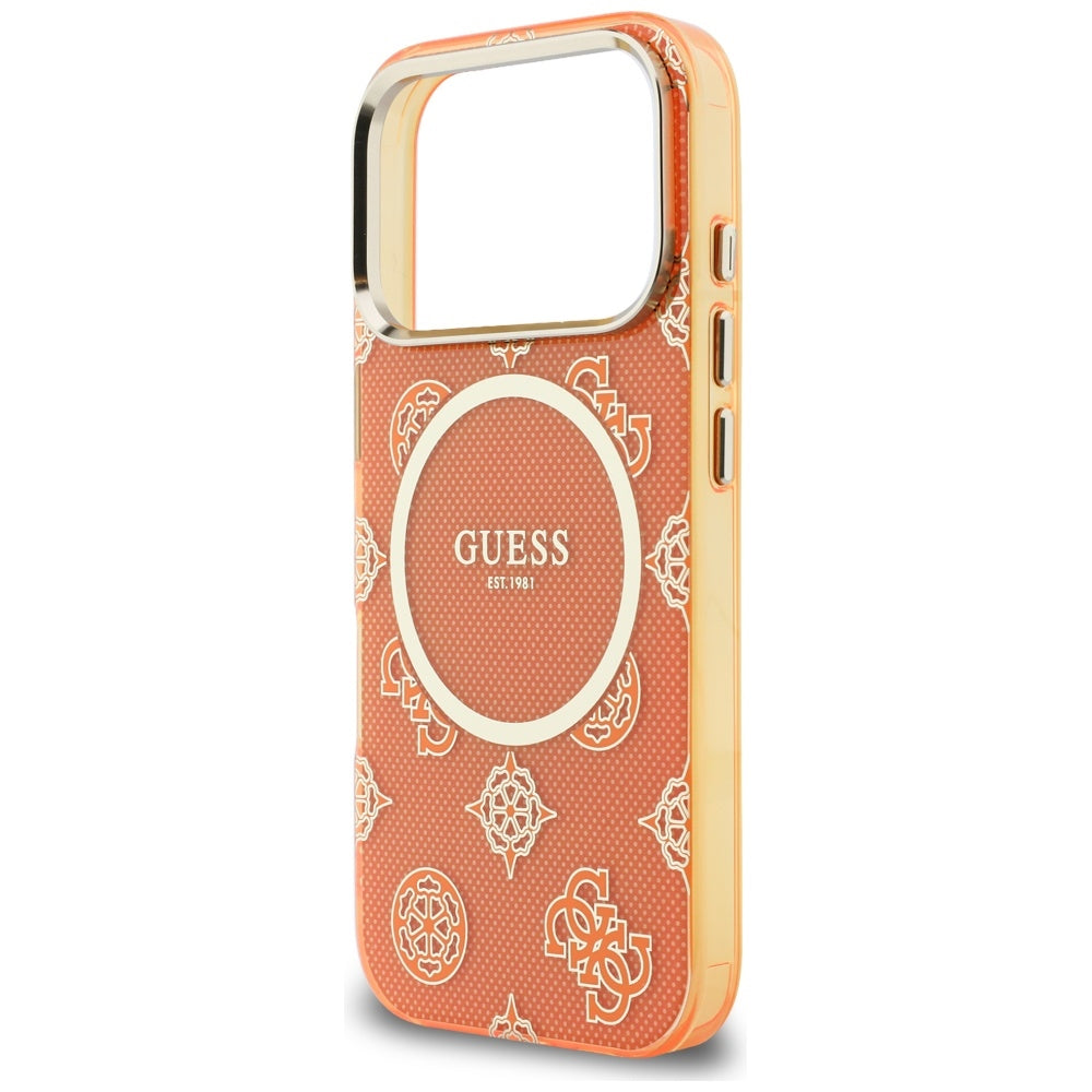 Husă Guess IML Peony Dot MagSafe pentru iPhone 17 Pro Max – portocaliu — imagine 2