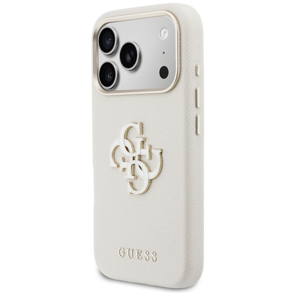Husă Guess Hardcase Resin Logo pentru iPhone 17 Pro Max – bej — imagine 2