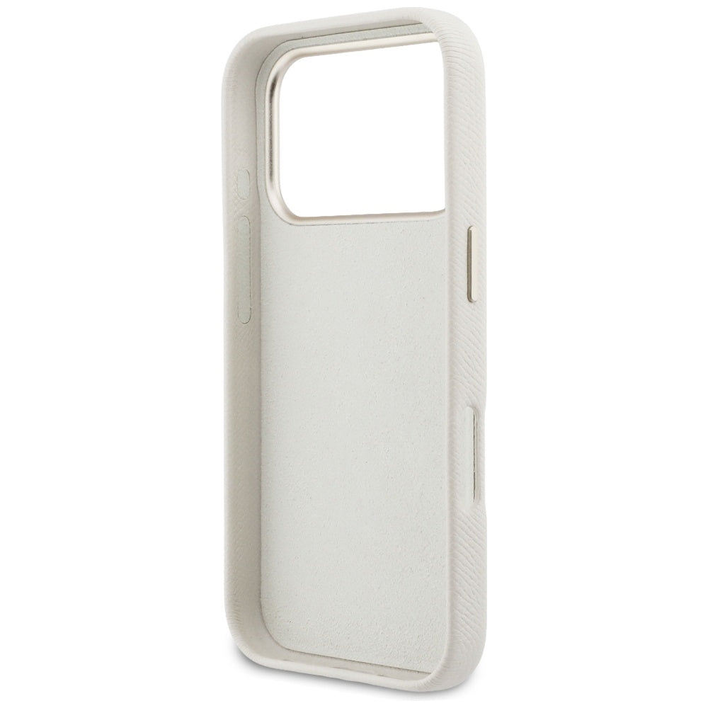 Husă Guess Hardcase Resin Logo pentru iPhone 17 Pro Max – bej — imagine 3