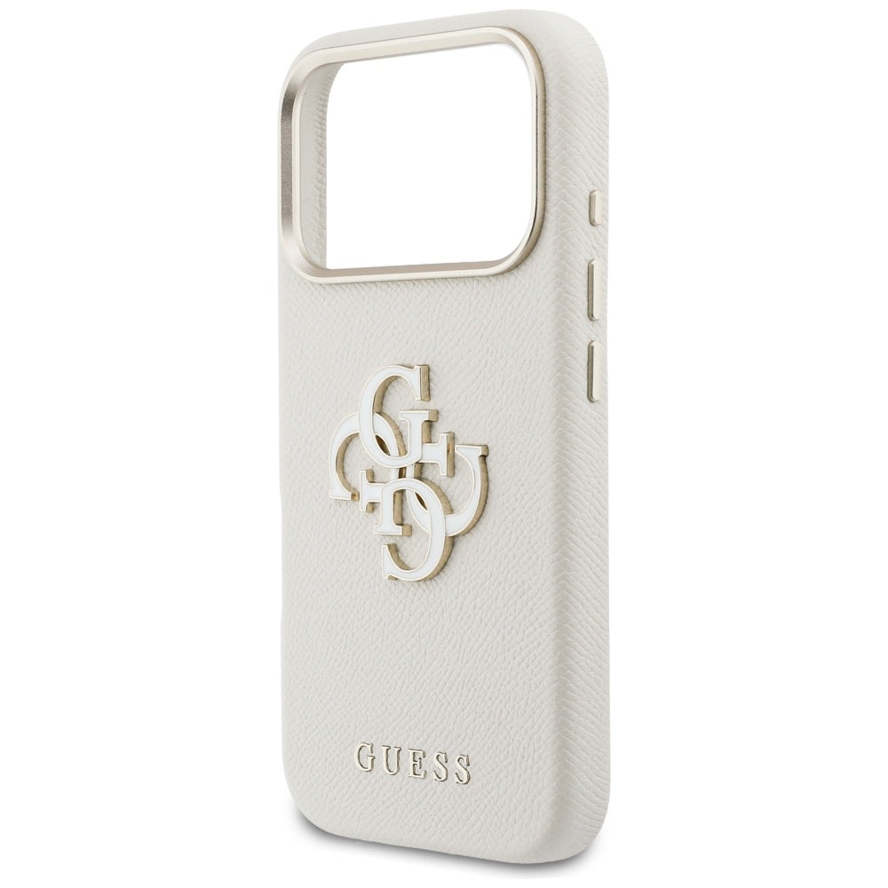 Husă Guess Hardcase Resin Logo pentru iPhone 17 Pro Max – bej — imagine 5