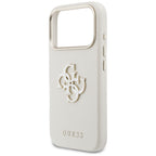 Husă Guess Hardcase Resin Logo pentru iPhone 17 Pro Max – bej — imagine 5
