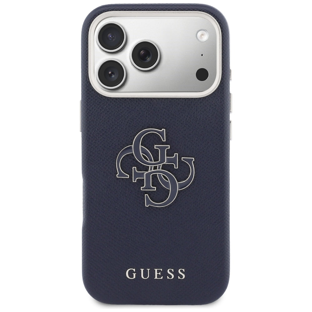 Husă Guess Hardcase Resin Logo pentru iPhone 17 Pro Max – albastru — imagine 3