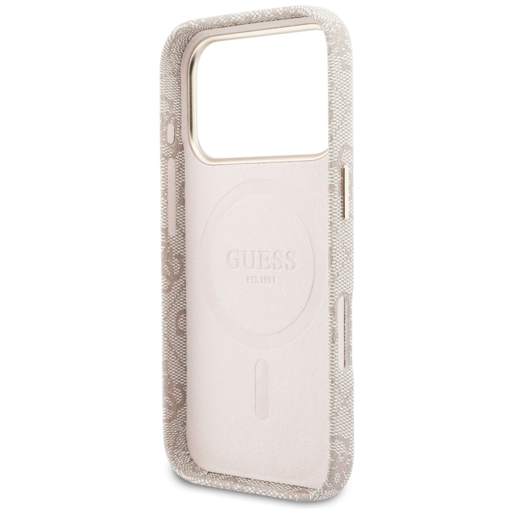 Husă Guess 4G Script MagSafe pentru iPhone 17 Pro Max – roz — imagine 3