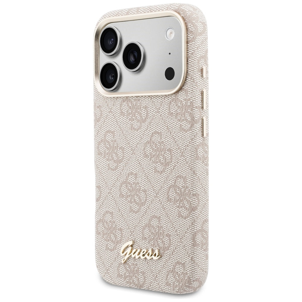 Husă Guess 4G Script MagSafe pentru iPhone 17 Pro Max – roz — imagine 4