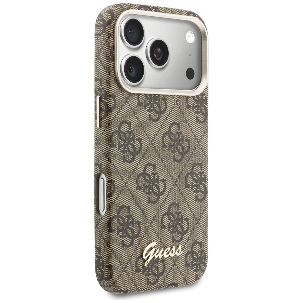 Husă Guess 4G Script MagSafe pentru iPhone 17 Pro Max – maro — imagine 6