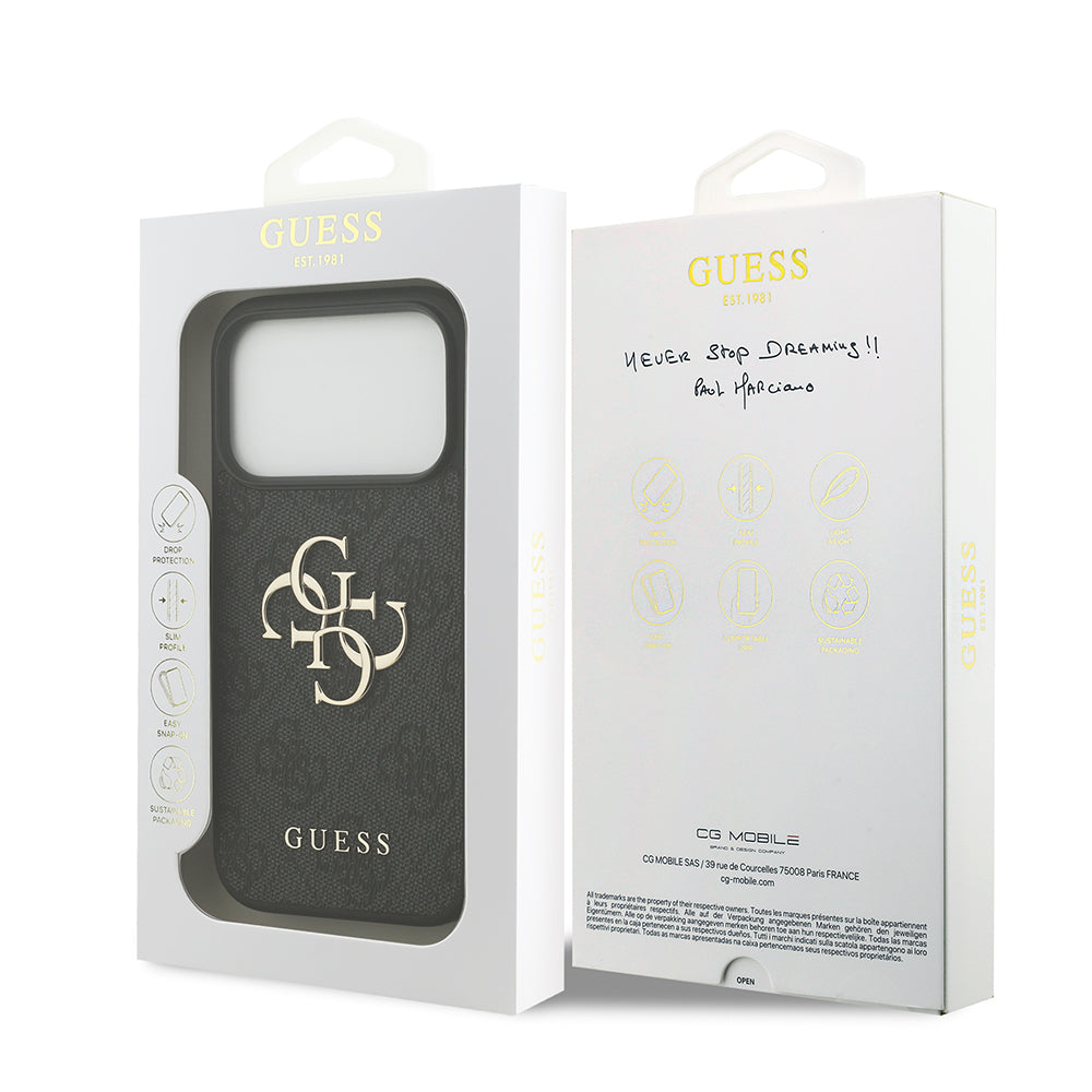 Husă Guess Hardcase 4G Big Logo pentru iPhone 17 Pro Max – negru (GUHCP18X4GMGGR) — imagine 7
