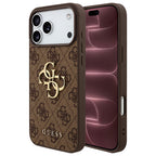 Husă Guess Hardcase 4G Big Logo pentru iPhone 17 Pro Max – maro (GUHCP18X4GMGBR) — imagine 1