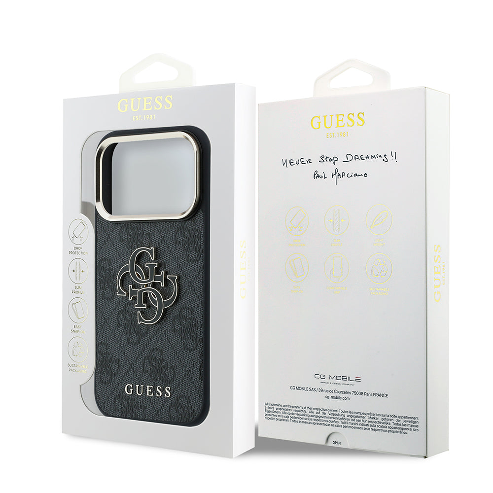 Husă Guess Hardcase 4G Big Resin Logo pentru iPhone 17 Pro Max – negru — imagine 7