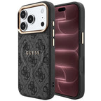Husă Guess 4G Embossed Classic MagSafe pentru iPhone 17 Pro Max – negru — imagine 1