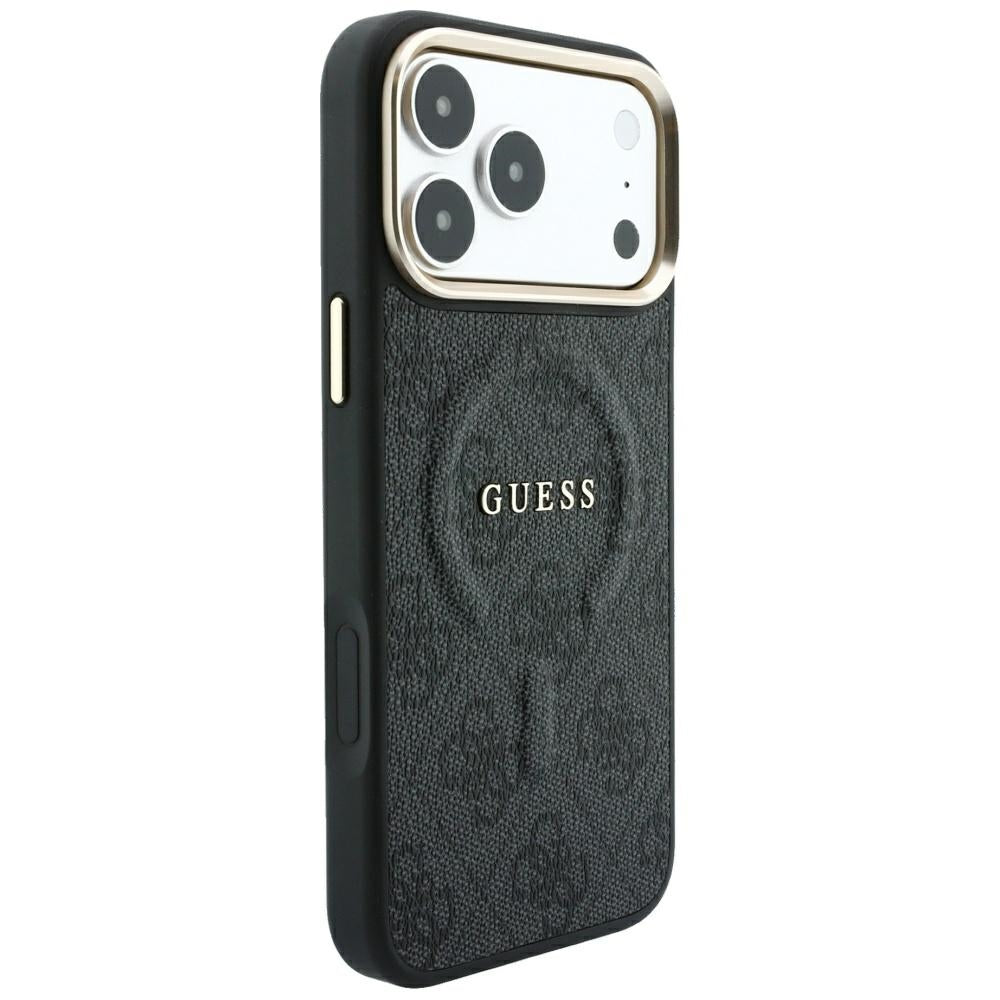 Husă Guess 4G Embossed Classic MagSafe pentru iPhone 17 Pro Max – negru — imagine 3