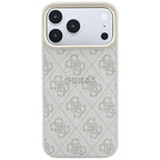 Husă Guess 4G Embossed Classic MagSafe pentru iPhone 17 Pro Max – roz — imagine 2