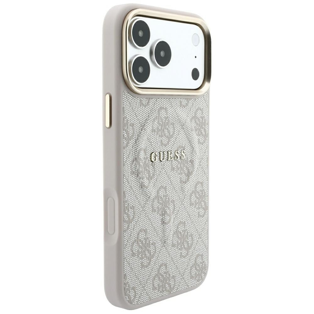Husă Guess 4G Embossed Classic MagSafe pentru iPhone 17 Pro Max – roz — imagine 3
