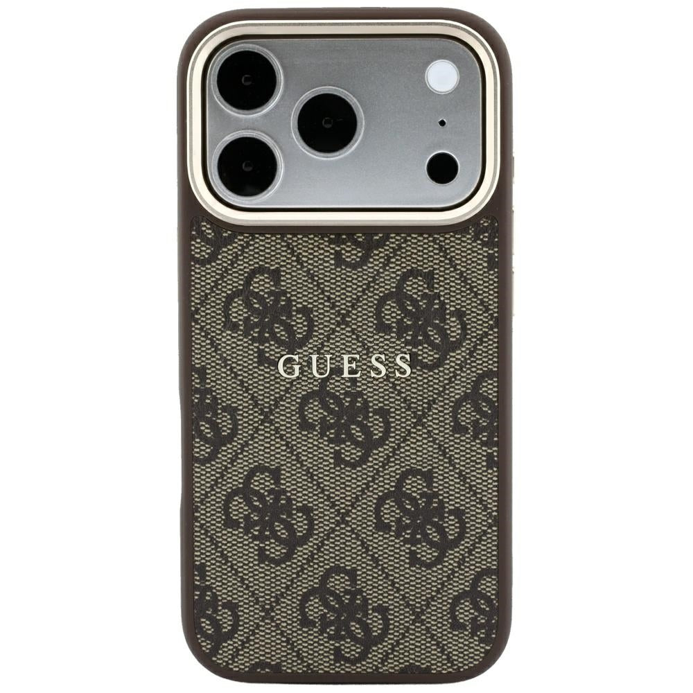 Husă Guess 4G Embossed Classic MagSafe pentru iPhone 17 Pro Max – maro — imagine 2