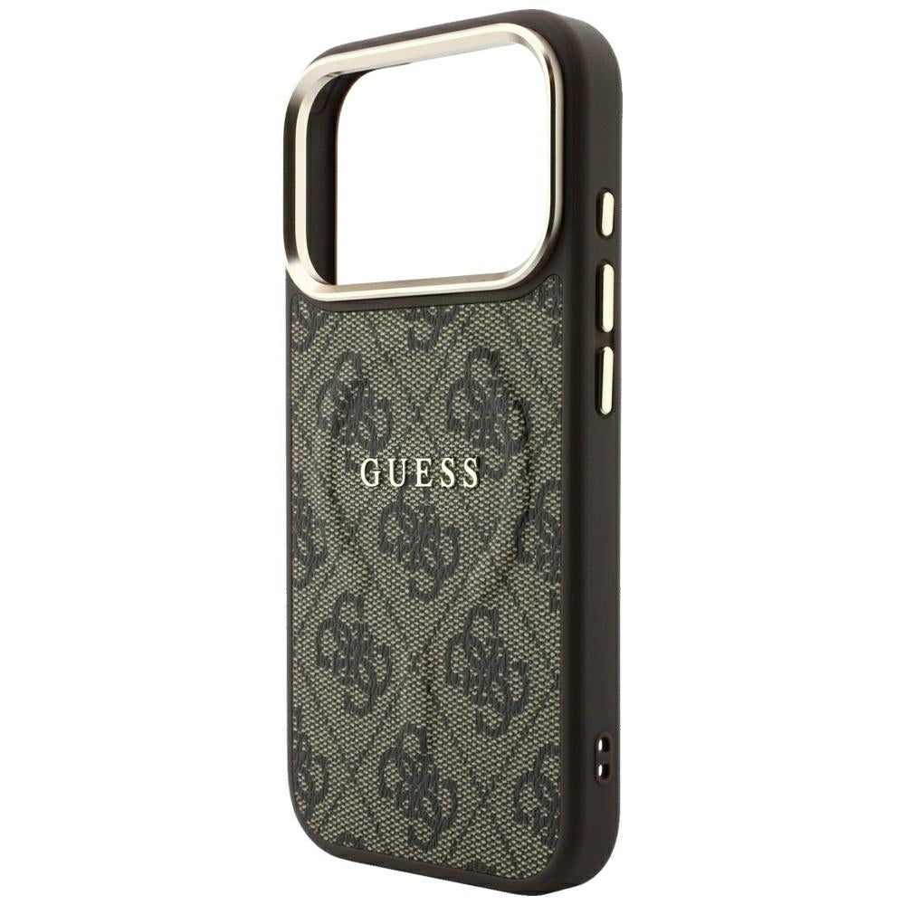 Husă Guess 4G Embossed Classic MagSafe pentru iPhone 17 Pro Max – maro — imagine 5