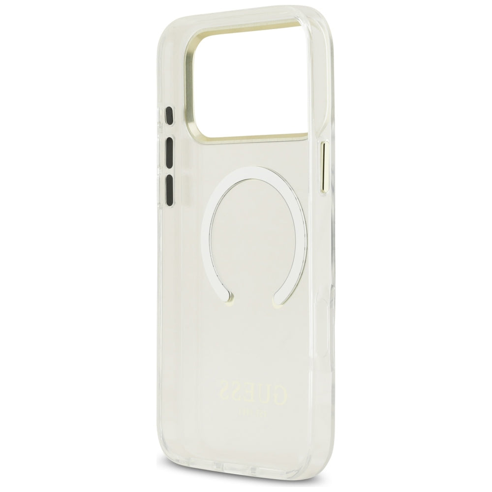 Husă Guess Metal Outline MagSafe pentru iPhone 17 Pro Max – auriu (GUHMP18XHTRMD) — imagine 6