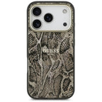 Husă Guess Python Pattern MagSafe pentru iPhone 17 Pro Max – maro (GUHMP18XHIMPYGW) — imagine 2