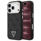 Husă Guess Hardcase 4G Triangle Logo MagSafe pentru iPhone 17 Pro Max – negru (GUHMP18XP4TSRCMK) — imagine 1